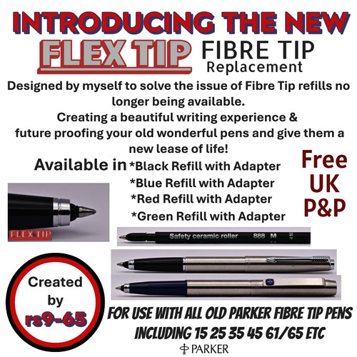 Black single for parker fibre - black,