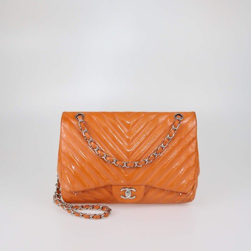Borsa chanel arancione chevron - borsa,