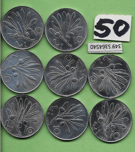 Lotto monete 10 lire - monete, del