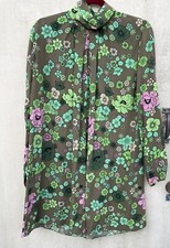 Vintage 90s Moschino Boutique Mini Dress Floral Print Made In Italy