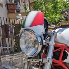 Cupolino basso faro tondo cafe racer diametro 20 universale Ducati Honda Bmw