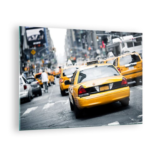 Quadro vetro 70x50cm taxi - quadro,