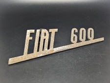 FIAT 600 SEICENTO LOGO SIGLA EMBLEMA FREGIO STEMMA SCRITTA TARGHETTA BADGE TARGA