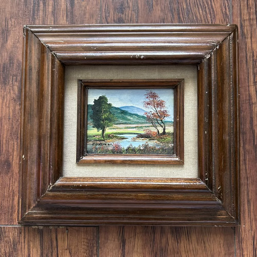 Dipinto olio miniatura - , p