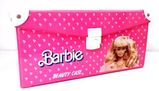 BARBIE Beauty Case 1988 Mattel splendida valigetta in gomma e plastica monogram