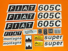 ADESIVI DECALCOMANIE  FIAT 605 C SUPER MONTAGNA PER TRATTORI FIAT 605 CINGOLATI
