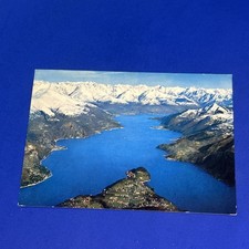 VEDUTA AEREA SOPRA BELLAGIO VERSO L'ALTO LAGO DI COMO CARTOLINA  VIAGGIATA