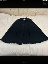 mantella poncho cappa bimba 12 anni blu notte di lana Blanca Valiente