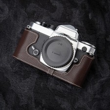Custodia protettiva per Nikon FM FE vintage vera pelle mezza avvolgimento fotocamera
