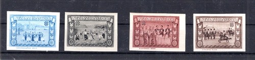 Francobolli croazia esilio non - francobolli,