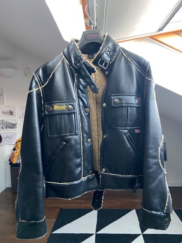 Belstaff giacca nera pelle - belstaff,