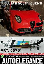 0079 SPLITTER ALFA ROMEO MITO LAMA SOTTO PARAURTI ANTERIORE NERO LUCIDO ABS