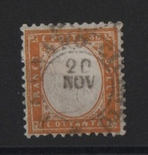 Regno 1862 - 80 cent.  arancio