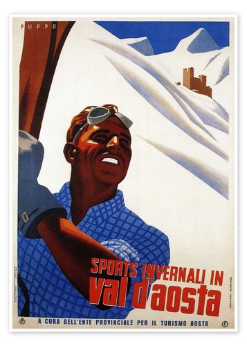 Affiche poster val d - , aosta