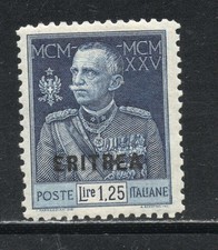 RRC 1925 Colonie Eritrea Giubileo 1,25 lire  nuova con linguella MH*