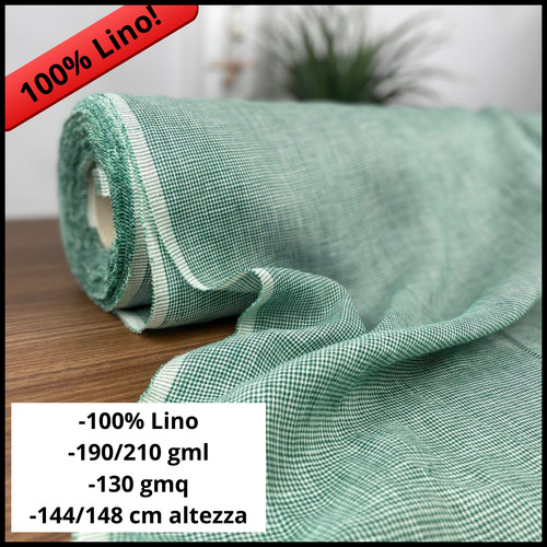 Tessuto 100 puro lino - tessuto, per