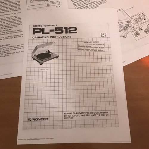 Pioneer 512 pl512 stereo - pl-512,