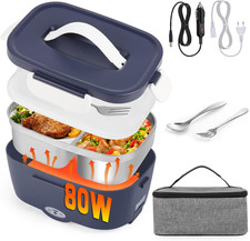 80W Scaldavivande Elettrico Portatile Elettrico Portatile Lunch Box 12V 24V 220V