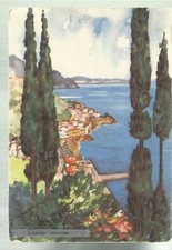 CARTOLINA ARTISTICA GINO FRATTINI VISIONI MARINE  FRATELLI CAVALCA LA SPEZIA 