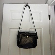 BORSA A TRACOLLA SILVANO BIAGINI STRUZZO NERO