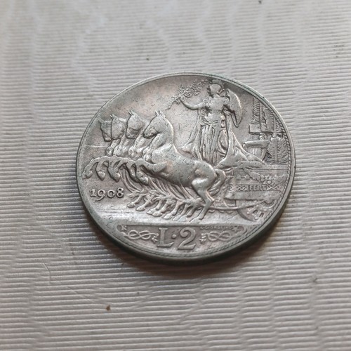 Moneta lire quadriga - lire, veloce