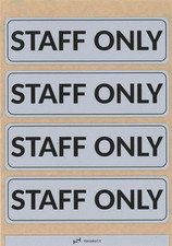 - 4 Targhette Adesive STAFF