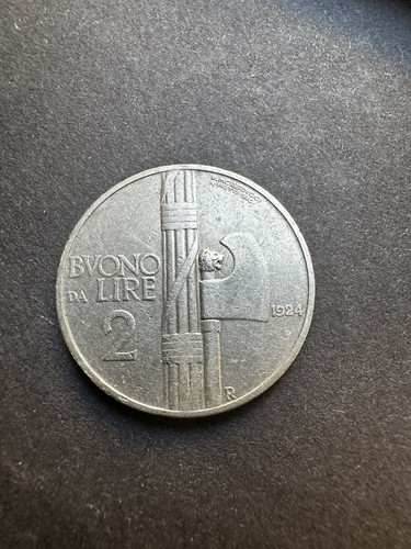 Moneta lire buono 1924 - moneta,