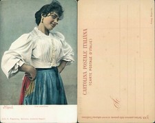 NAPOLI PRIMI 900( DONNA POPOLANA IN COSTUME D'EPOCA) BELLA & R@R@-62140