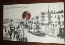 Cartolina d'epoca paesaggistica Veneto Rovigo Cavanella Po Loreo canale barche