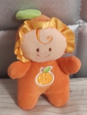 Peluche pupazzo Trudi bambola bambolina Rattle arancio arancione sonaglino 10 cm