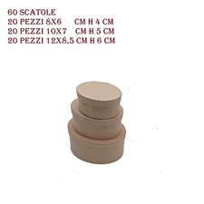 60 scatola ovali in cartone da