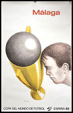 1982 * Manifesto Poster Originale "Topor - Copa del Mundo España 82 - Màlaga" Sp