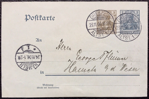 1906 intero postale - dr, dresda