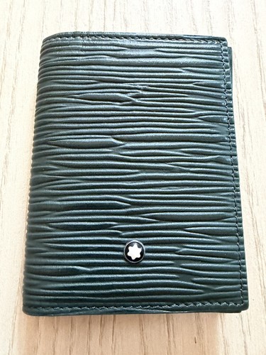 Montblanc black leather wallet - leather,