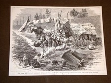 L'inondazione di Torino del 1879 La rotta del Po Contadini bivaccano in campagna