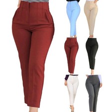 Pantaloni donna eleganti tinta