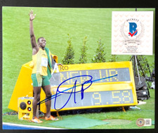 USAIN BOLT FIRMATO 8X10 FOTO