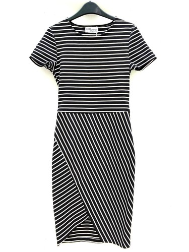 Zara righe vestito aderente - zara,