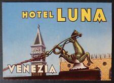 Vecchia etichetta HOTEL LUNA