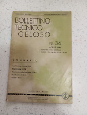 BOLLETTINO TECNICO GELOSO n. 36 APRILE 1946 Amplificatore G5V G15R G18 G30A Raro