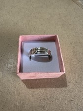 Anello Fascia Con Crocefisso Rosario Vintage Argento 925 2.7GR 19MM