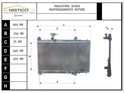 Radiatore acqua per toyota - radiatore,