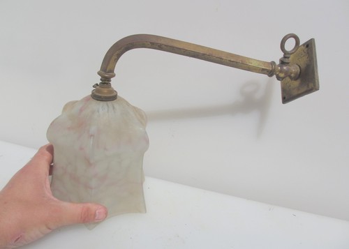 Victorian brass gas - brass, wall