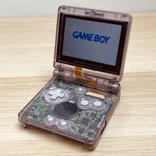 Console GAME BOY ADVANCE SP GBA con SCHERMO LUMINOSO  IPS ~VIOLA TRASPARENTE
