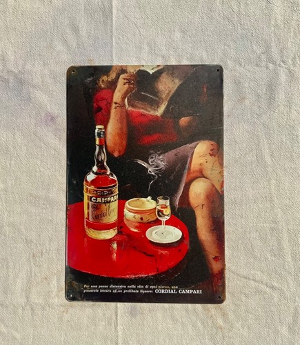 Insegna metallo campari - insegna, in