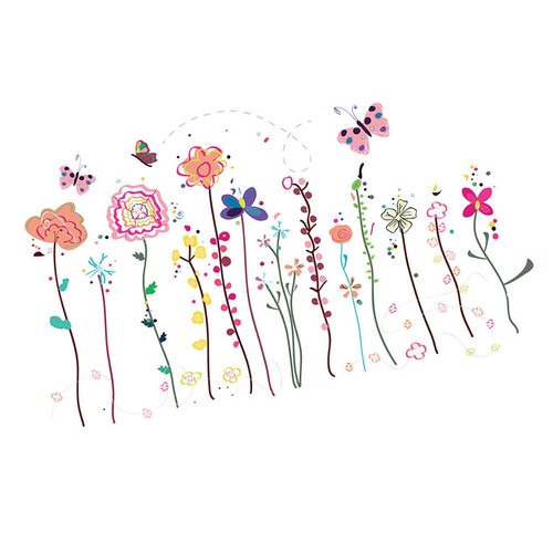 Set adesivi murali fiori pvc - adesivi,