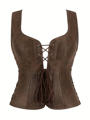 Costume corsetto donna marrone