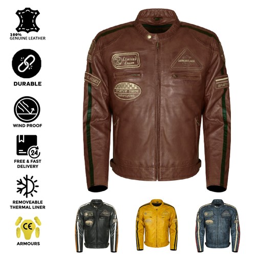 Giubbotto moto pelle da - in,