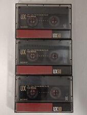 Lotto 3x SONY UX 50 60 90 1990 CROMO TIPO 2 II musicassette