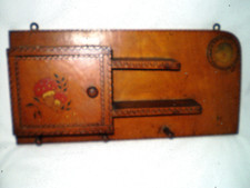 Supporto da cucina in legno primitivo VINTAGE con cassetto per parete